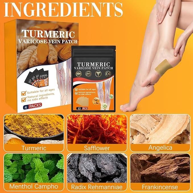 Instant Relief Varicose Vein Turmeric V Patch( 10 psc )