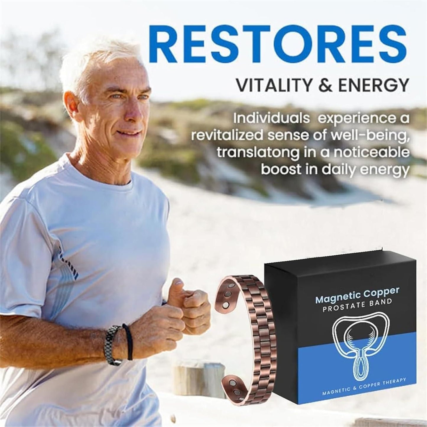 Magnetic MAX Copper Prostate Band