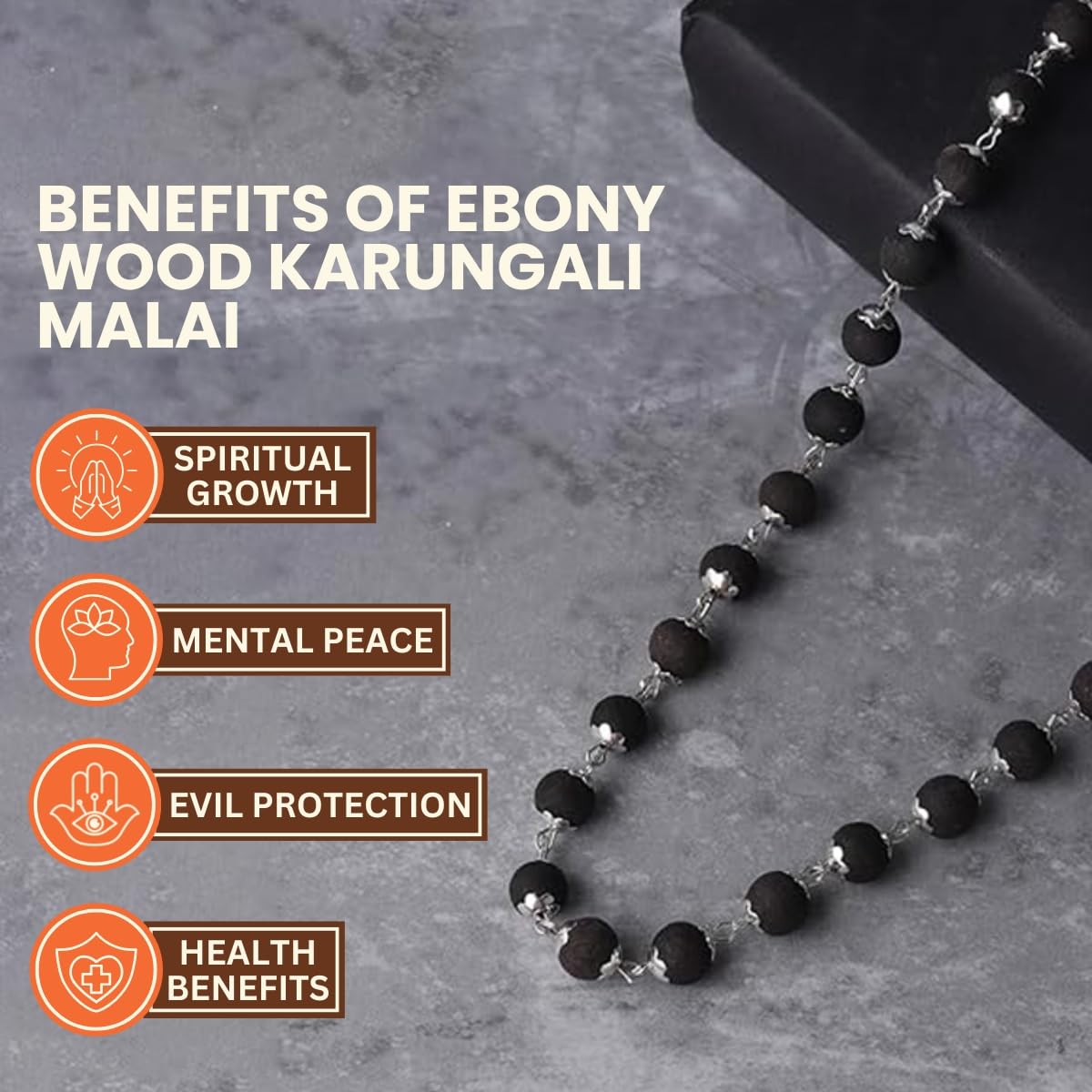 Original Ebony Wood Karungali Mala