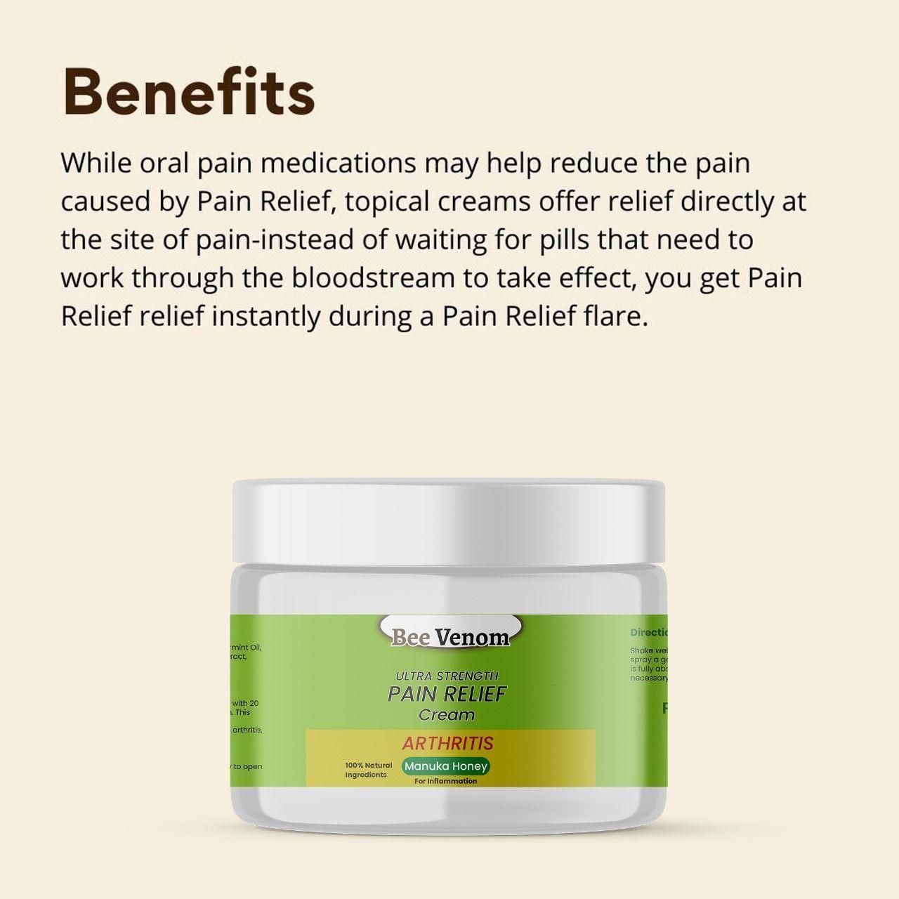 Bee Therapy  Bee Venom Pain Relief Cream (Buy 1 Get 2 Free)